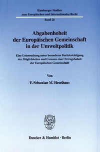 Bild: Abgabenhoheit der Europäischen Gemeinschaft in der Umweltpolitik. - Duncker & Humblot
