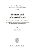Cover: Formale und informale Politik. - Duncker & Humblot