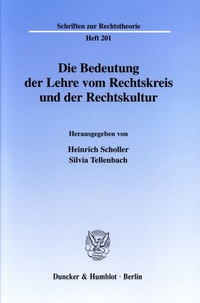 Enlarge image Cover: Die Bedeutung der Lehre vom Rechtskreis und der Rechtskultur. - Duncker & Humblot