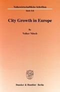 Cover: City Growth in Europe. - Duncker & Humblot