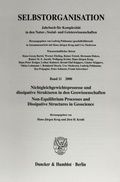 Cover: Selbstorganisation. - Duncker & Humblot