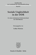 Cover: Soziale Ungleichheit in der DDR. - Duncker & Humblot