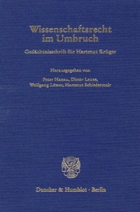 Abbildung von: Wissenschaftsrecht im Umbruch. - Duncker & Humblot