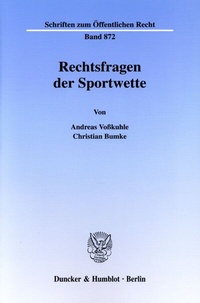 Abbildung von: Rechtsfragen der Sportwette. - Duncker & Humblot