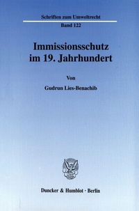 Abbildung von: Immissionsschutz im 19. Jahrhundert. - Duncker & Humblot