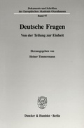 Cover: Deutsche Fragen. - Duncker & Humblot