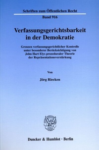 Abbildung von: Verfassungsgerichtsbarkeit in der Demokratie. - Duncker & Humblot