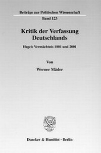 Abbildung von: Kritik der Verfassung Deutschlands - fibre