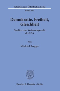 Abbildung von: Demokratie, Freiheit, Gleichheit. - Duncker & Humblot