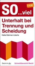 Bild: Schnell&uuml;bersicht Recht / So...viel Unterhalt bei Trennung und Scheidung - dtv