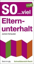 Cover: Schnell&uuml;bersicht Recht / So... viel Elternunterhalt - dtv