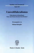 Bild: Umweltföderalismus. - Duncker & Humblot