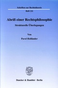 Cover: Abri&szlig; einer Rechtsphilosophie. - Duncker & Humblot