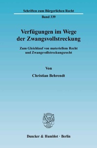 Abbildung von: Verfügungen im Wege der Zwangsvollstreckung. - Duncker & Humblot