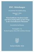 Cover: Wirtschaftlicher Strukturwandel und Wirtschaftspolitik auf dem Wege in die wissensbasierte &Ouml;konomie. - Duncker & Humblot