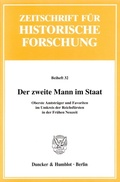 Cover: Der zweite Mann im Staat. - Duncker & Humblot