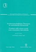 Cover: Sozialwissenschaftliches &Uuml;bersetzen als interkulturelle Hermeneutik - Il tradurre nelle scienze sociali come ermeneutica interculturale. - Duncker & Humblot