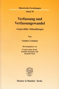 Cover: Verfassung und Verfassungswandel. - Duncker & Humblot