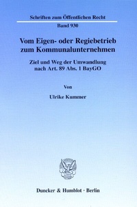 Abbildung von: Vom Eigen- oder Regiebetrieb zum Kommunalunternehmen - fibre