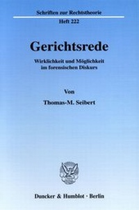 Abbildung von: Gerichtsrede. - Duncker & Humblot