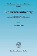 Cover: Der Firmentarifvertrag. - Duncker & Humblot