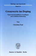 Cover: Grenzwerte im Doping. - Duncker & Humblot