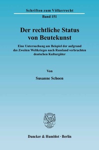 Abbildung von: Der rechtliche Status von Beutekunst. - Duncker & Humblot