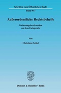 Cover: Au&szlig;erordentliche Rechtsbehelfe. - Duncker & Humblot