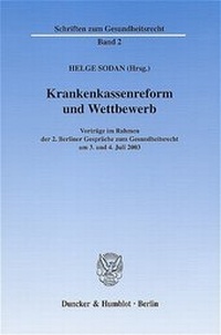 Abbildung von: Krankenkassenreform und Wettbewerb. - Duncker & Humblot
