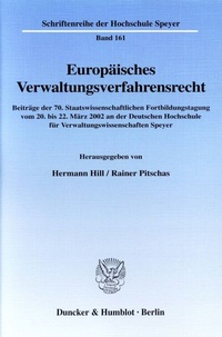 Abbildung von: Europäisches Verwaltungsverfahrensrecht. - Duncker & Humblot
