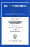 Cover: System der Rechte, demokratischer Rechtsstaat und Diskurstheorie des Rechts nach J&uuml;rgen Habermas. - Duncker & Humblot