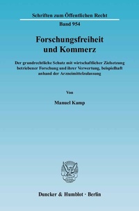 Abbildung von: Forschungsfreiheit und Kommerz. - Duncker & Humblot