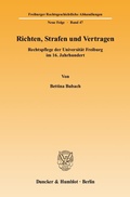 Cover: Richten, Strafen und Vertragen. - Duncker & Humblot