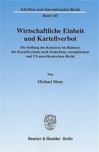 Abbildung von: Wirtschaftliche Einheit und Kartellverbot. - Duncker & Humblot