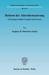Abbildung von: Reform der Altersbesteuerung. - Duncker & Humblot