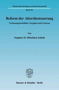 Abbildung von: Reform der Altersbesteuerung. - Duncker & Humblot