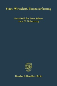 Abbildung von: Staat, Wirtschaft, Finanzverfassung. - Duncker & Humblot