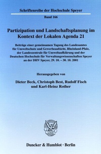 Abbildung von: Partizipation und Landschaftsplanung im Kontext der Lokalen Agenda 21. Beteiligungsformen als Strategien zur Planerstellung und -umsetzung in Wissenschaft und Praxis. - Duncker & Humblot