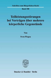 Bild: Teilleistungsstörungen bei Verträgen über mehrere körperliche Gegenstände. - Duncker & Humblot