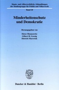 Cover: Minderheitenschutz und Demokratie. - Duncker & Humblot