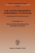 Cover: Geld- und Wirtschaftspolitik in gesellschaftlicher Verantwortung. - Duncker & Humblot