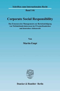 Abbildung von: Corporate Social Responsibility. - Duncker & Humblot
