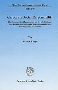 Abbildung von: Corporate Social Responsibility. - Duncker & Humblot