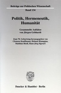 Cover: Politik, Hermeneutik, Humanit&auml;t. - Duncker & Humblot