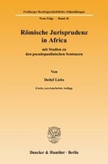 Cover: R&ouml;mische Jurisprudenz in Africa - Duncker & Humblot