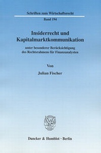 Abbildung von: Insiderrecht und Kapitalmarktkommunikation - Duncker & Humblot