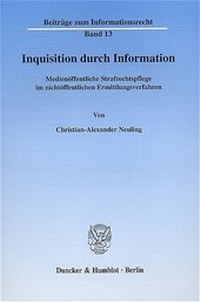Abbildung von: Inquisition durch Information. - Duncker & Humblot