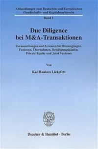 Abbildung von: Due Diligence bei M&A-Transaktionen. - Duncker & Humblot