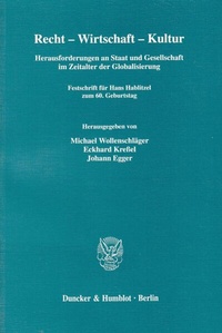 Enlarge image Cover: Recht - Wirtschaft - Kultur. - Duncker & Humblot