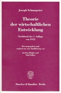 Cover: Theorie der wirtschaftlichen Entwicklung. - Duncker & Humblot